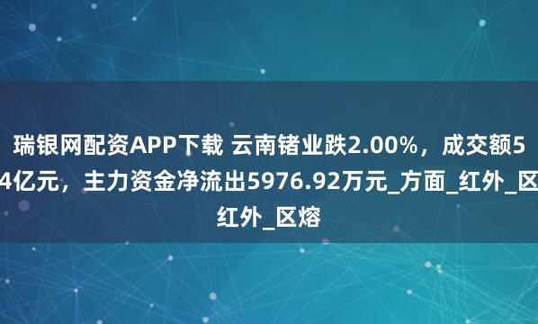 瑞银网配资APP下载 云南锗业跌2.00%，成交额5.34亿元，主力资金净流出5976.92万元_方面_红外_区熔
