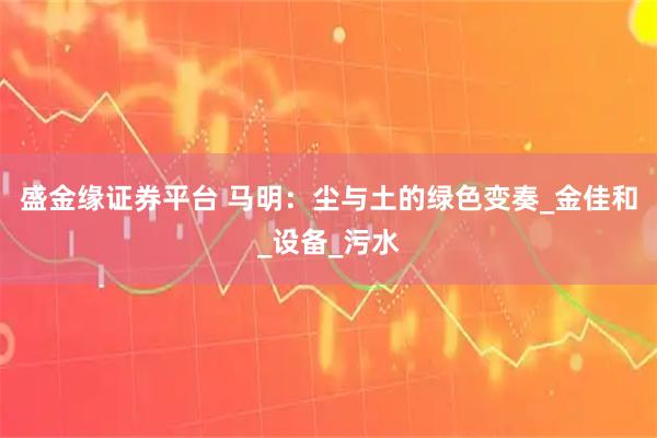 盛金缘证券平台 马明：尘与土的绿色变奏_金佳和_设备_污水